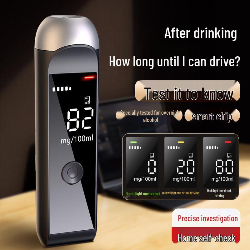 High-Precision Digital Alcohol Tester Home Edition, Overnight Alcohol Detection