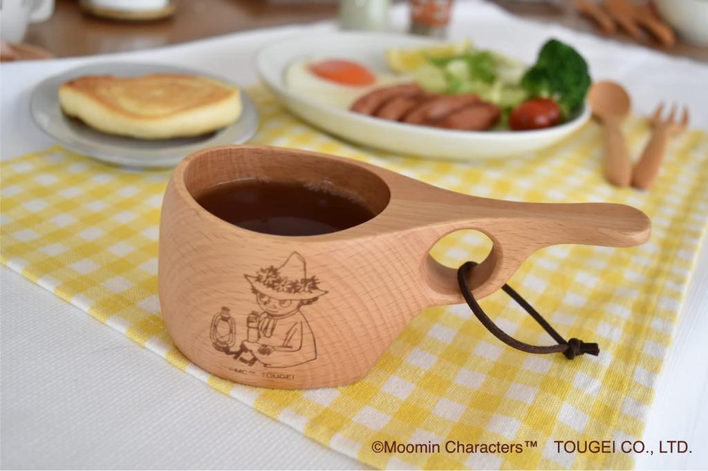 TOUGEI Kuksa Cup Moomin Series Made of Natural Wood (Snufkin) - Mug, 100ml,