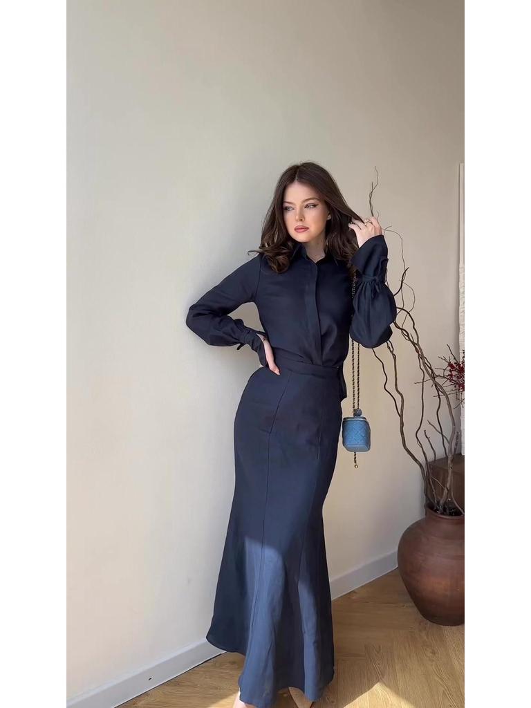 Elegant Summer Women's Two-Piece Casual Set: Breathable European & American Long Skirt for Professional Commuting (2026)