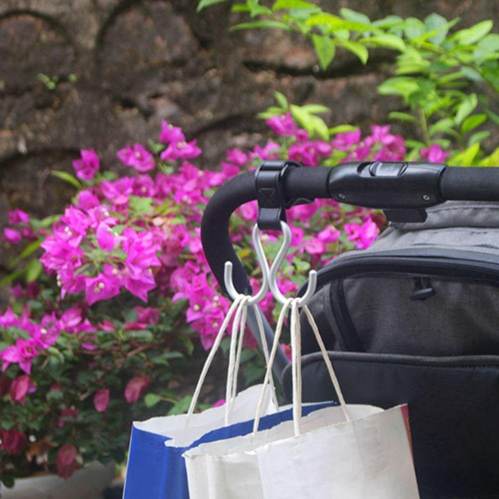 Multifunctional S Shape Baby Stroller Hooks PU Double Hook Hanging Hook Cartoon Cart Organizer Stroller Accessories Baby