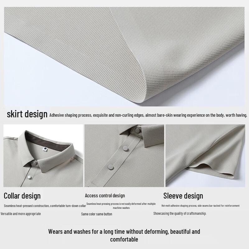 ROMON Men's Ice Silk Polo T-Shirt