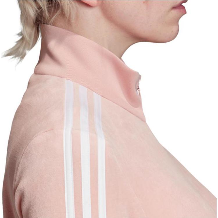 adidas Fluwelen Jassen Dames Lotus Kleur Opstaande Kraag Matig FT9882