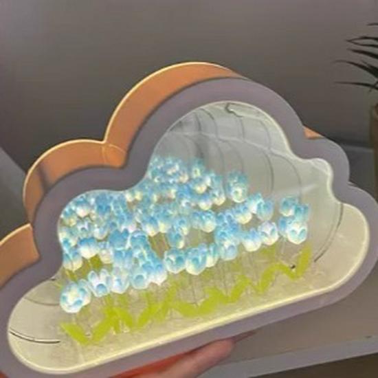 Creative Tulip Night Light Bouquet - DIY Handmade Flower Ornament Gift for Girls and Best Friends