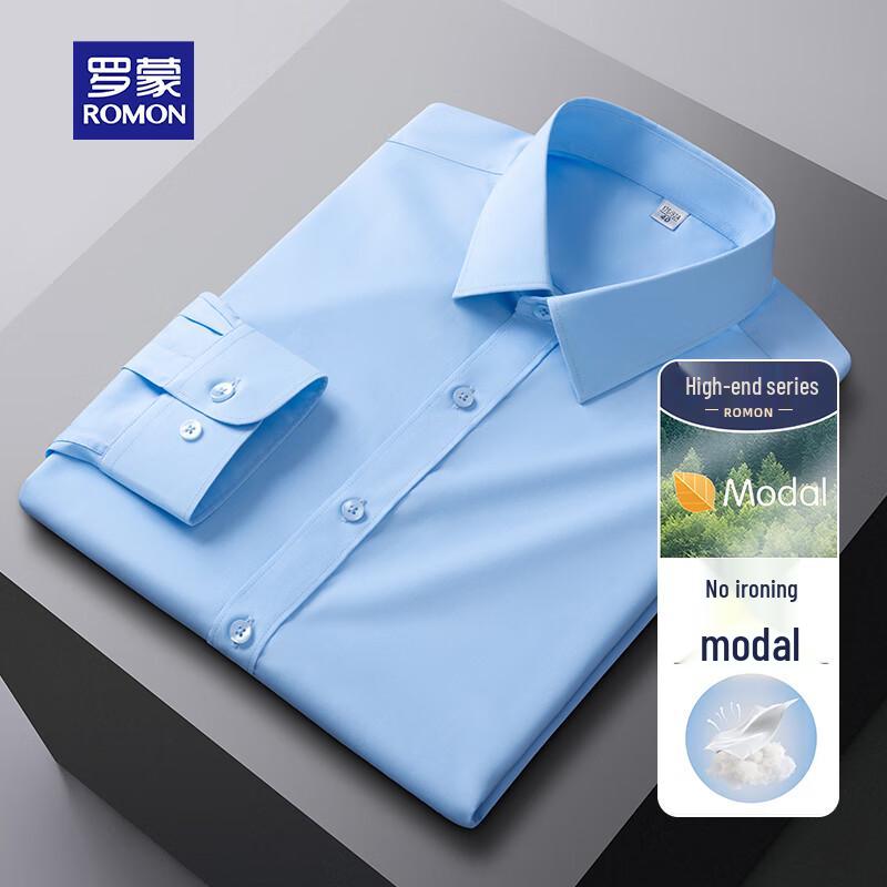 ROMON Men s Modal Long Sleeve Business Shirt 43