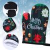 2 szt./zestaw Rękawice świąteczne Rękawice kuchenne Wesołych Świąt Dekoracje Xmas Home Kitchen Ozdoby Navidad Noel Nowy Rok 2025 Prezenty