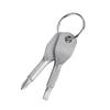 2 BUC Set Portabil de Scule Șurubelnițe de Exterior din Oțel Inoxidabil cu Inel de Chei (Argint)