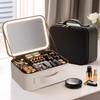 Premium LED Lighted Makeup Case With Mirror Portable Travel Cosmetic Bag Women Large Capacity Organized Storage