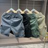 Sommer-Cargo-Shorts für Herren, Lässige Mehrzwecktaschen, Lockere Stretch-Hosen aus reiner Baumwolle, Außenbekleidung