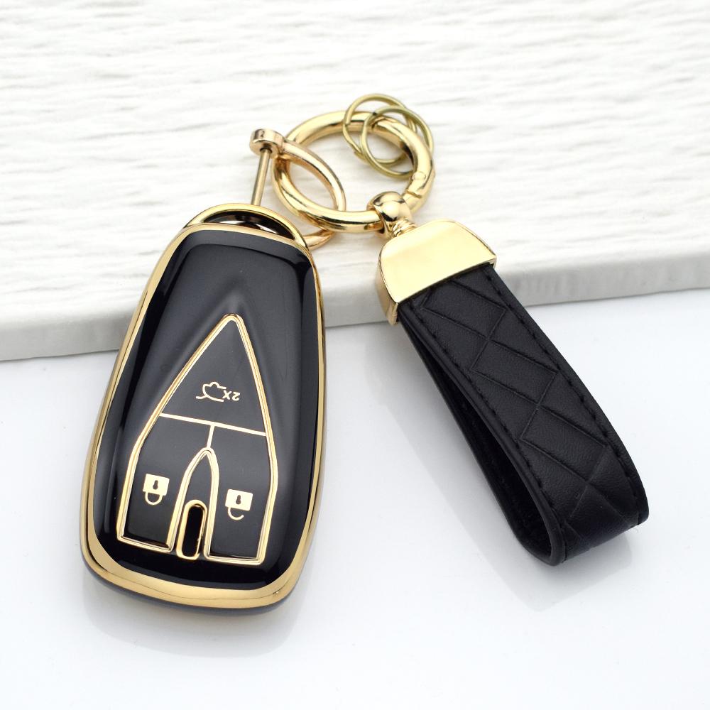 Tpu Car Key Case Cover For Changan Cs75 Plus Cs55 Plus Cs35 Plus Unit Unik Oshan X7 X5 3 Buttons Anti-Scratch Key Holder Keyring
