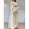 Women's 2026 Early Spring French V-Neck Top & Wide-Leg Pants Set - High-End Style