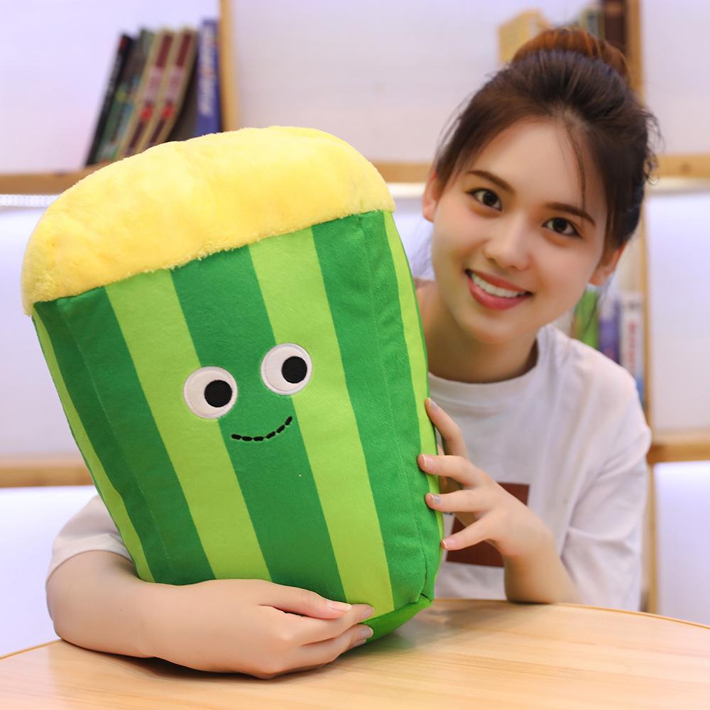 Cartoon plush hamburger Toy ice cream french fries toy stuffed fast food Popcorn cake pizza pillow cushion kid toy birthday gift
