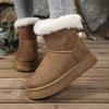 Large size snow cotton shoes winter fur integrated cotton thickened fur warm cotton shoes