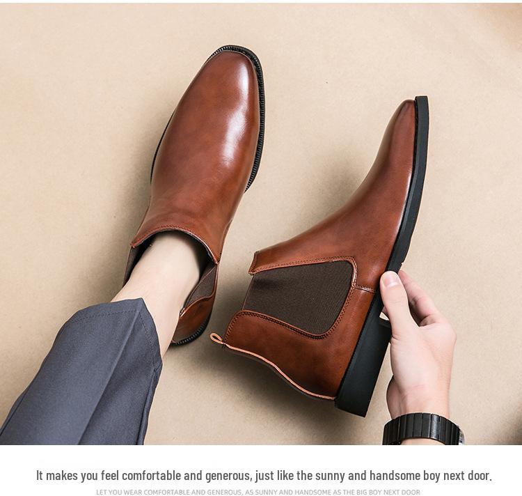 Men's Retro Chelsea Boots - Polished, Fashionable, Large Size Ankle Boots