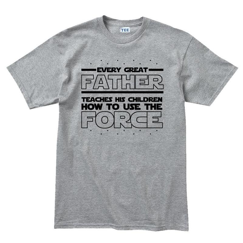 Grey Cotton TShirt Vintage Retro Cool Funny Style Unisex Fitness Muscle Force Graphic Tee M