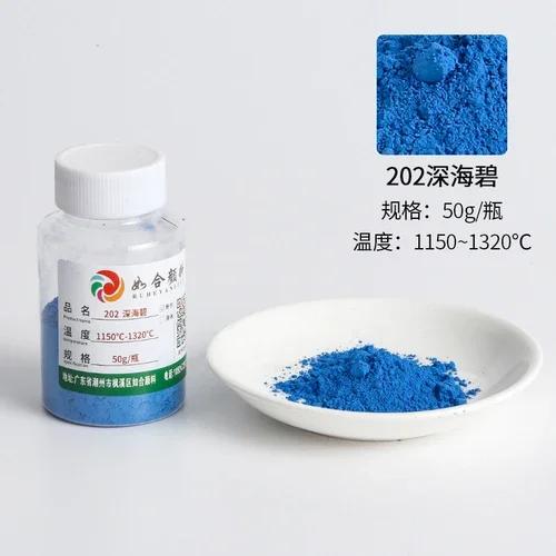 50g/flacone Pigmenti Ceramici Sottosmalto per Smalti Dipinti a Mano Pigmenti Ecologici per Temperature Medie e Alte