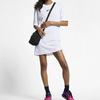Nike Sportswear Swoosh Logo Side Drawstring Back Sports Casual Comfortable Breathable Short Sleeve Dress Women dresses White BQ7961-100