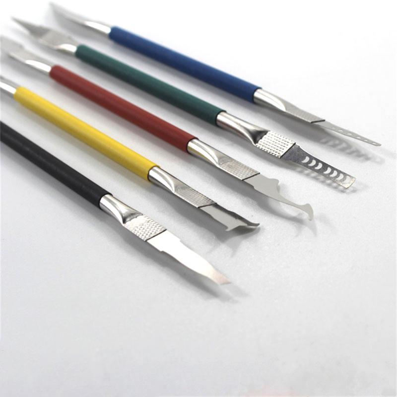 Crowbars Removal Rubber Knife 5 In 1 Disassembly Cell Phone Motherboard Chip Spatula Pry Knife Disassembly Repair Tools
