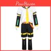 Vocaloid Kagamine Twins Cosplay Costume Set With Printed Jacket For Anime Fans