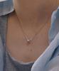Akarki 925 Silver Trinity Ring Pendant Necklace