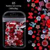 100Pcs Aurorals Nail Art Decoration Shell Pearl 3D Nail Charms Mixed Style Colorful Resin Butterfly Bowknot Manicure Nail Supply