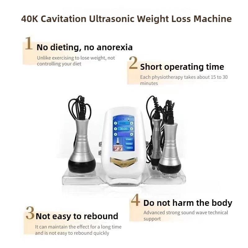 40K Cavitation Ultrasonic Weight Loss Machine Skin Lifting Tighten Massager RF Radio Body Slimming Fat Remove Machine