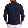 Men's Texture Color Casual Half-Zip Long Sleeve Sweatshirt