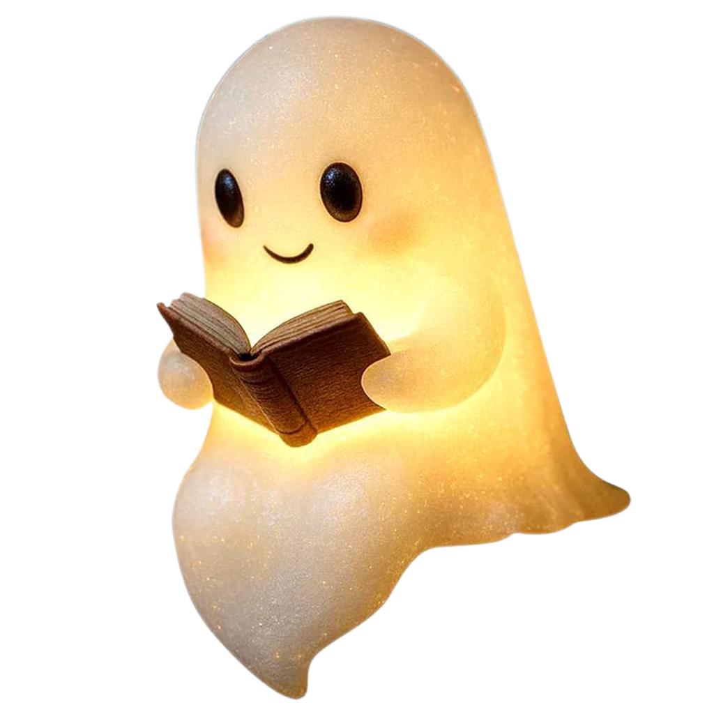 Spookys LED Ghosts Reading A Book Cute Ghosts Desktop Sculpture Statues For Living Room Decor