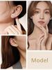 FindChic 925 Sterling Silver Earrings for August Both Accessories Women, Peridot, Non-Pierced Earrings, Hypoallergenic, Zirconia, Birthstone, Ears,