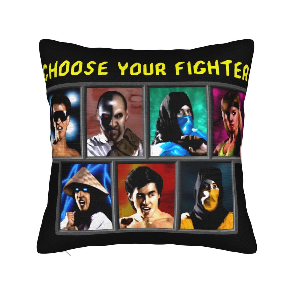 Pillow Cover Mortal Kombat Classic Poster Fashion Pillow Case For Sofa Couch Bed Living Room Pillowcases