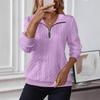 2026 Autumn/Winter Women's Casual Lapel Zipper Long Sleeve Pocket Hoodie