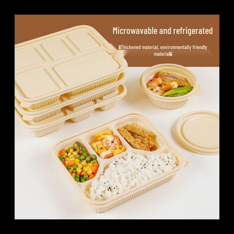 Kuaixianda Biodegradable Corn Starch 3-Compartment Lunch Box