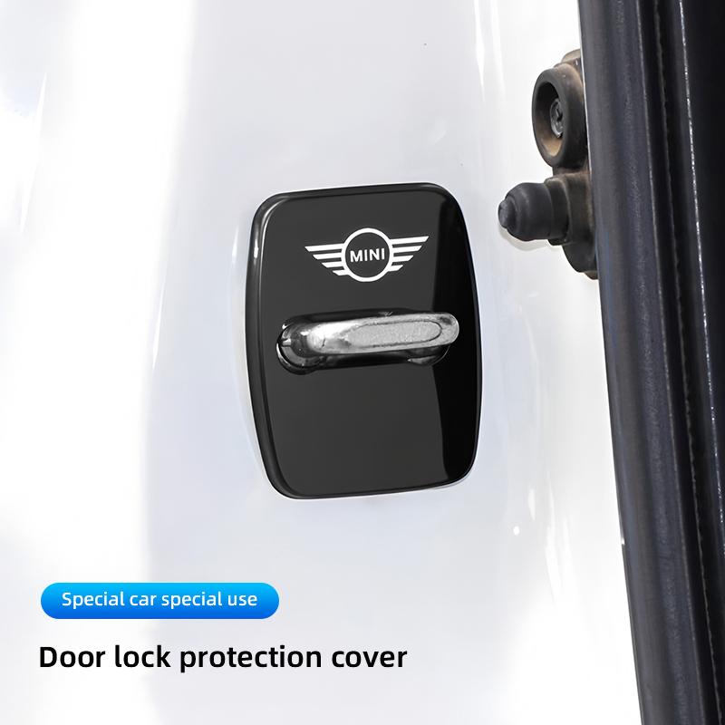 4Pcs Car Door Lock Buckle Protective Covers Zinc Alloy Cover For MINI Cooper JCW Countryman Clubman Cabrio Paceman Coupe Roadste