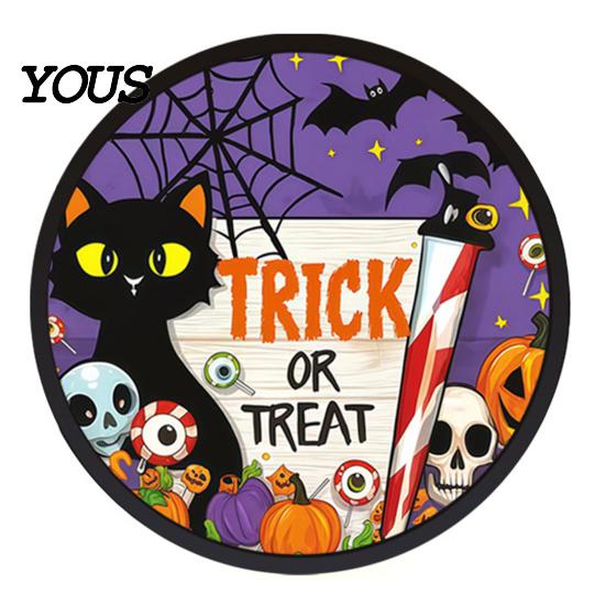 Halloween Themed Party Decor LED Glowing Hanging Decor, Acrylic Window Ornament with Light, Spooky High-quality Signage Sign for Door Wall Haunted