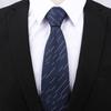Men'S Grey Striped Tie Business Dress Wedding Groom Work Korean Version Zipper-Style No-Beater Tie