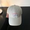 Cat Cute Fashion Embroidery Baseball Cap Women In Soft Yellow Size Adjustable