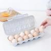 Shockproof Egg Container 12-Count Portable Plastic Egg Case with Secure Lid for Refrigerator Cushioned Fridge Organizer & Travel Carrier