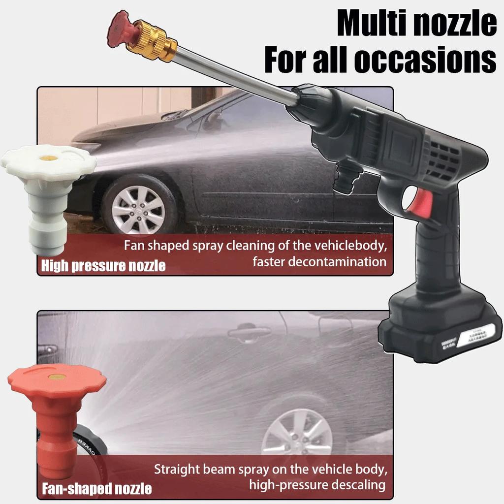 20000mAh High Pressure Car Wash Washer Gun Electric Wireless Water Gun Rechargeable 30Bar Foam Generator Spray Cleaning Machine