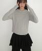 RONRON Peplum Ruffle Pantskirt Black