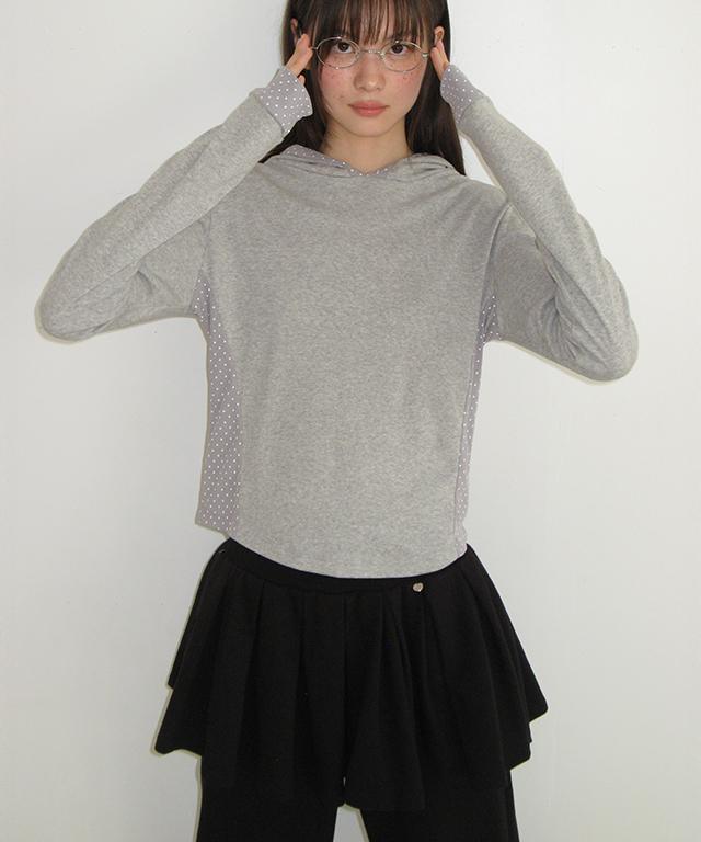 RONRON Peplum Ruffle Pantskirt Black