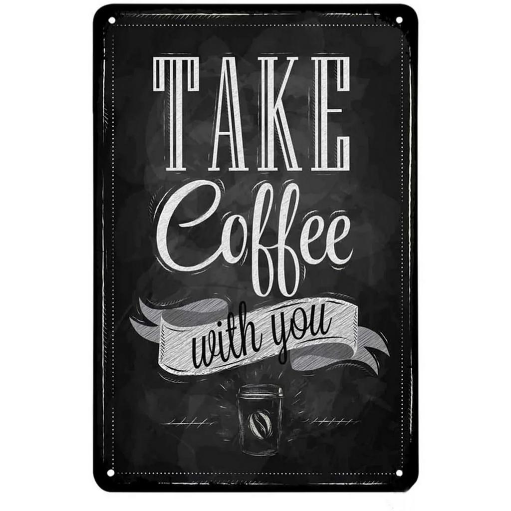 Vintage Coffee Metal Tin Sign Plaque Metal Plate Retro Wall Art Posters For Cafe Bar Pub Kitchen Club Iron Painting Decoratio