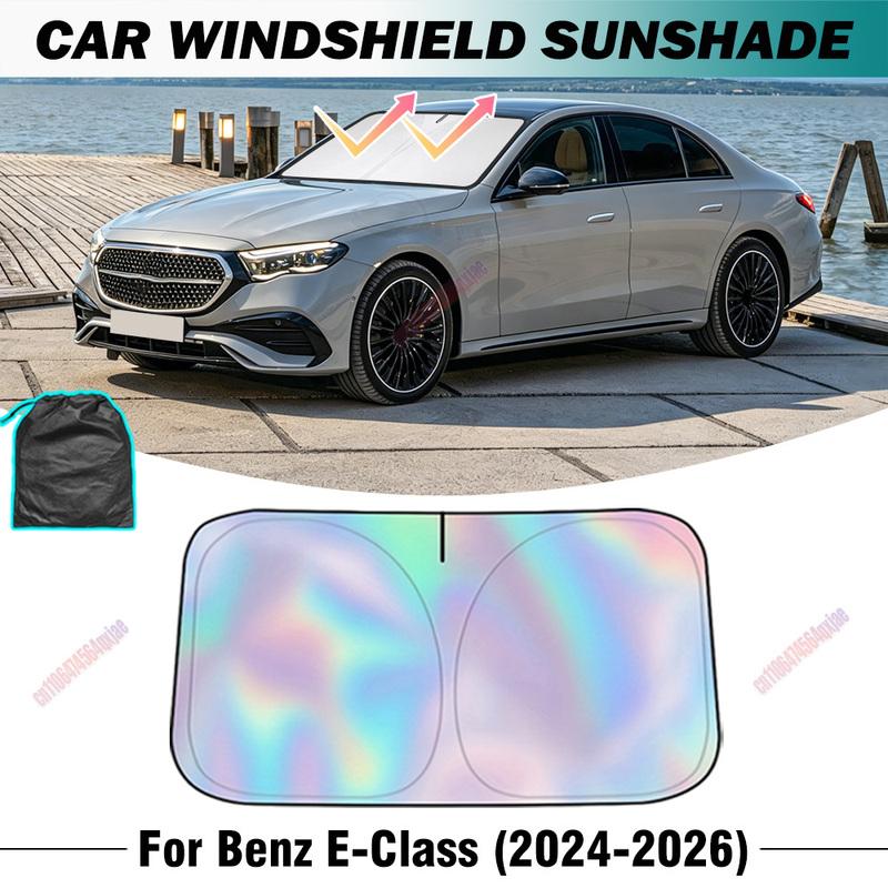 For Mercedes Benz E-Class W214 2024-2026 Car Windshield Sunshade Cover Front Window Sun Shade Visor UV Protection Accessories