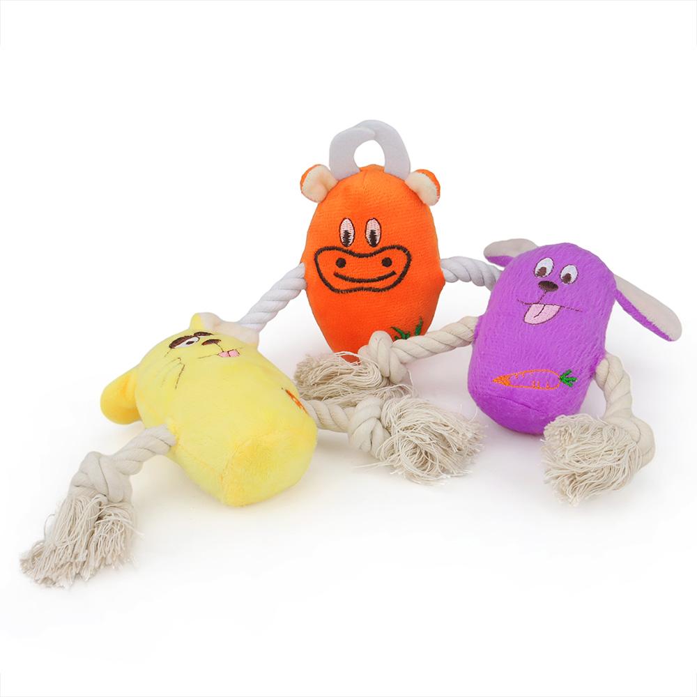 Soft Plush Mouse Pet Toy Cute Animal Rabbit Squeaky Sound Toys For Cow Cat Dog Toy