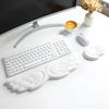 Mouse Wrist Rest Angel Wing Memory Foam Ergonomic Angel Keyboard Mouse Wrist Rest Mouse Pad Set For Office Laptops PC Mouse Pad