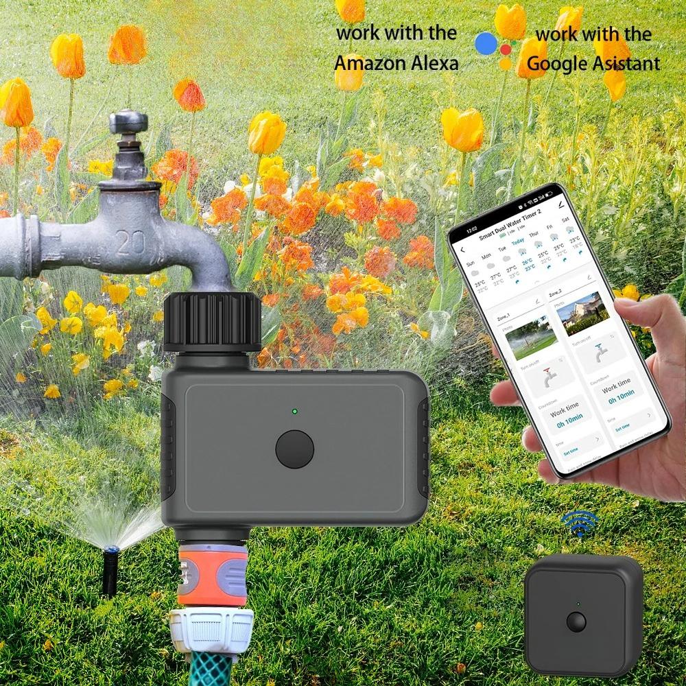 Wifi Automatic Sprinkle Timer Remote Garden Water Timer Smart Irrigation Watering System Hose Control Unit Support Alexa
