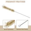 uxcell Tube Bottle Cleaning Brush, Wire Pipe Cleaner, Bore Brush Cleaning Brush with Stainless Steel Handle for Tube Bottles, 30mm, Brown, 8-Pack