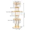 5 Tier Crystal Flower Stand Wedding Centerpieces Decoration Elegant Stand with Hanging Crystals for Wedding Party Centerpieces