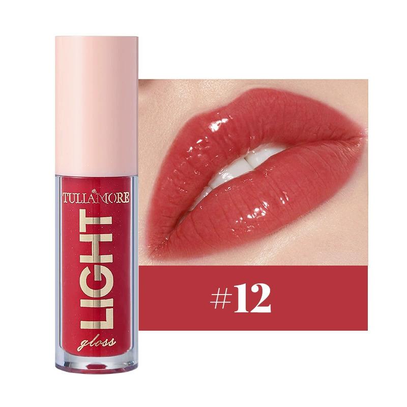 Moisturizing Candy Lip Glaze Mirror Pearl Nude Lip Gloss 12 Colors Nude Lip Oil