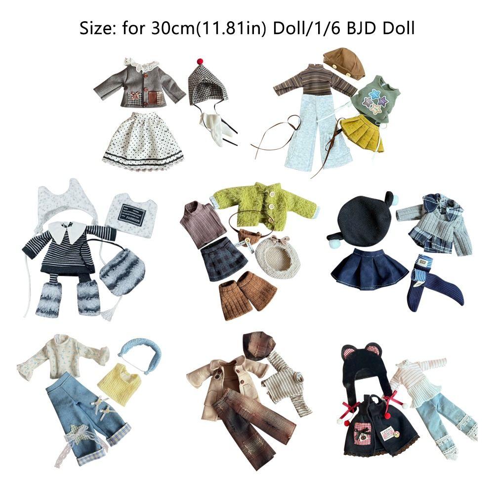 30cm Size Doll Casual Set 1/6 Scale Doll Clothes New Collection BJD Doll Dress  For Girls