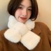 Plush Skin-friendly Solid Color Soft Like Rabbit Fur Warm Clothing Accessories Wind-resistant Scarf Fur Collar