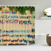 High Quality Sunny Sea Beach Scenery Fabric Shower Curtain Waterproof Printing Bath Curtains For Bathroom Decorate With Hooks